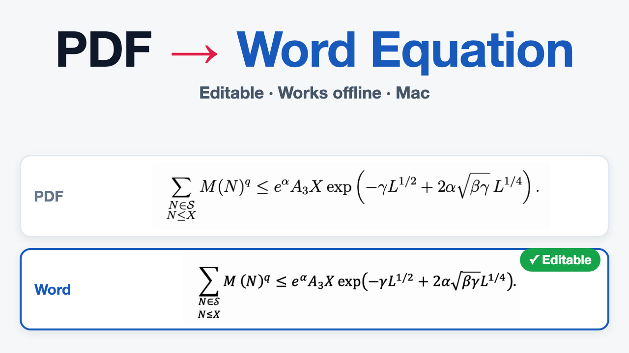 How to Copy Equations from PDF to Word on Mac (Editable, Not an Image) | ClariRec